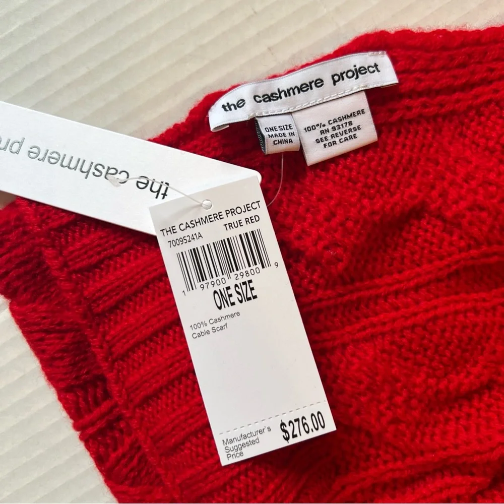 The Cashmere Project Scarf Red 100%Cashmere Valentines Gift - Picture 7 of 7